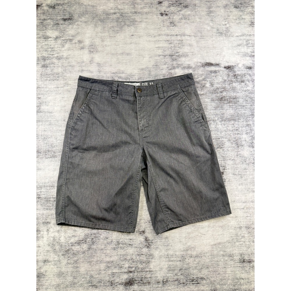 Free World Clothing Co Mens Size 33 Charcoal Gray Heathered Chino Shorts
